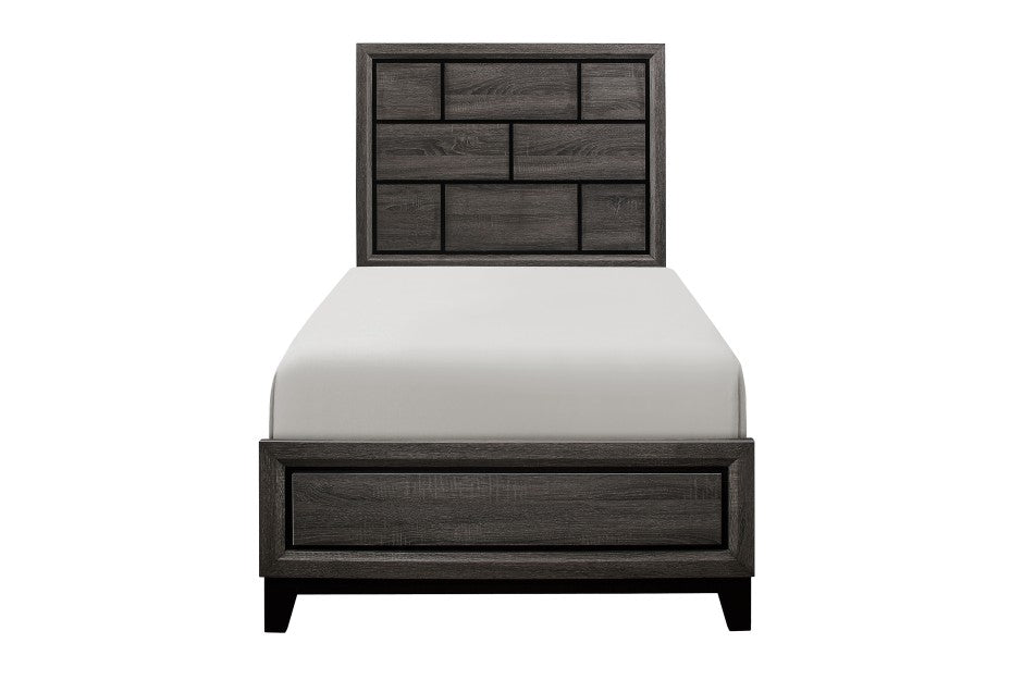 Davi Gray Finish 4 Pc Homelegance Bedroom Set