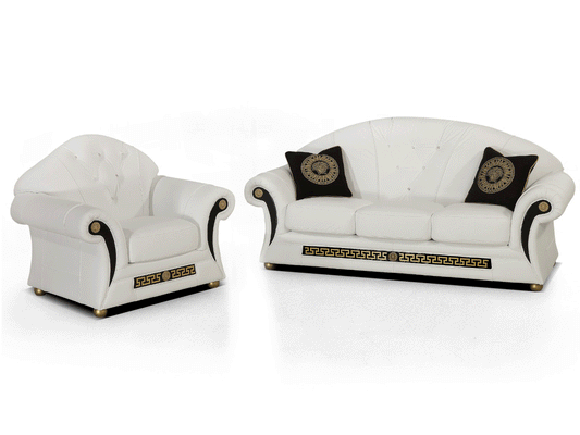 Di Oro Collezione Top Grain Leather Sofa Set - Made in Italy