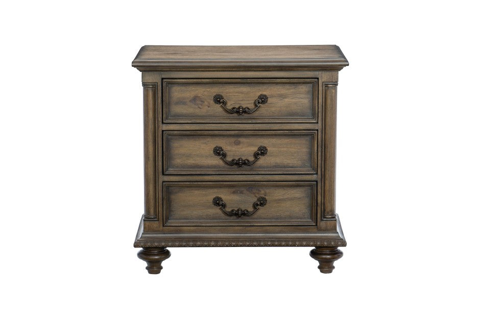 Rachelle Weathered Pecan 4 Pc King Bedroom
