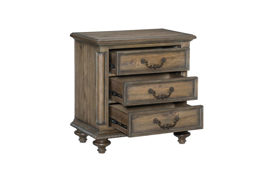 Rachelle Weathered Pecan 4 Pc Bedroom Set