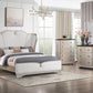 Rose 4 Pc Champagne Finish King Bedroom Set