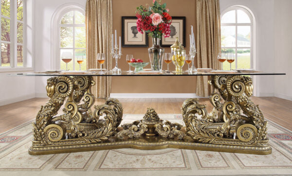 Homey Design HD-1802 Intricate 7 Pc Dining Set