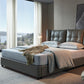 1806 Gray Leather Storage Bed by ESF