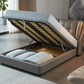 1806 Gray Leather Storage Bed by ESF