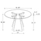 Alaia 5 Pc Glass Top Dining Set - 2 Chairs