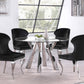 Alaia 5 Pc Glass Top Dining Set - 2 Chairs