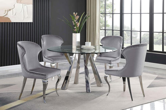 Alaia 5 Pc Dining Set - Gray Chairs