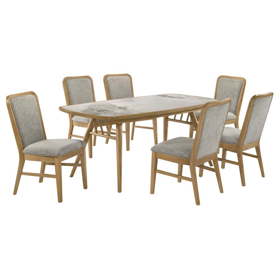Croyden Mid Century Ceramic Top Dining Set