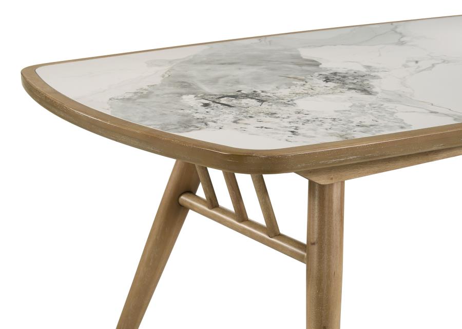 Croyden Mid Century Ceramic Top Dining Set
