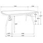 Croyden Mid Century Ceramic Top Dining Set