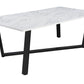Mayer Faux White Marble Dining Set - Coaster Furniture