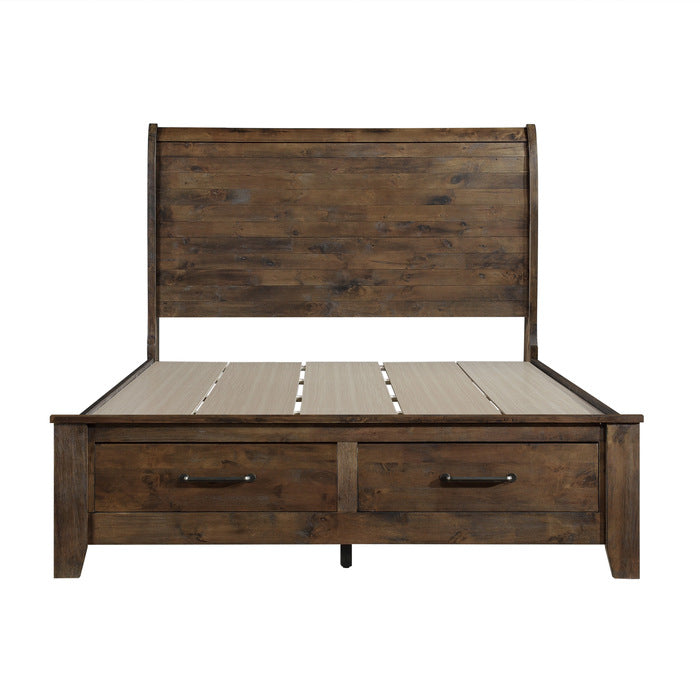 Jerrick 4 Pc Burnished Brown Bedroom by Homelegance