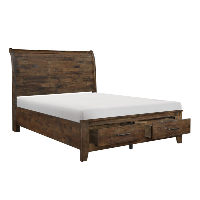 Jerrick 4 Pc Burnished Brown Bedroom by Homelegance