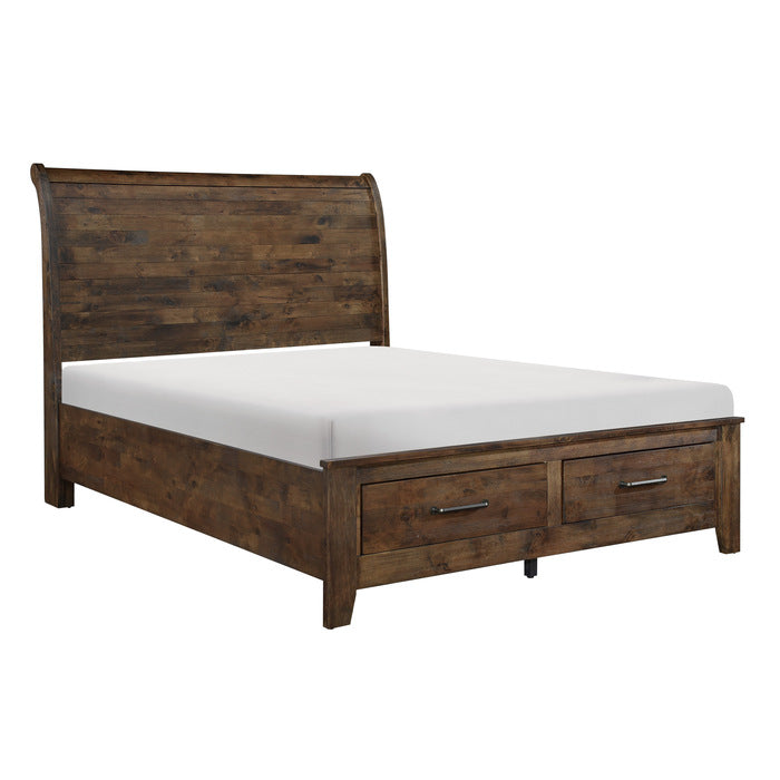 Jerrick 4 Pc Burnished Brown Bedroom by Homelegance