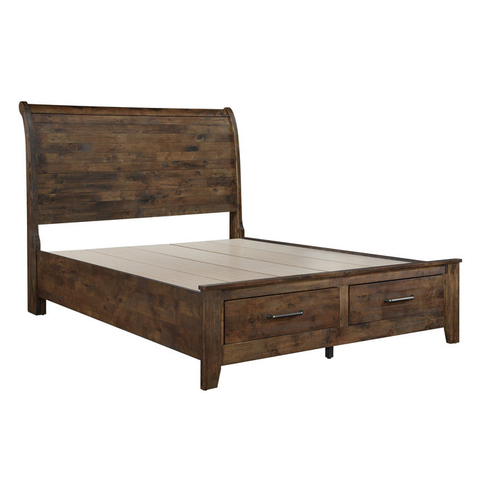 Jerrick 4 Pc Burnished Brown Bedroom by Homelegance