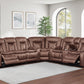 Morello 3 Pc Brown Power Sectional by New Classic