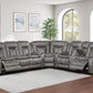 Morello 3 Pc Gray Power Sectional by New Classic