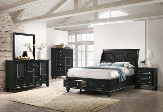 Coaster 201329 Sandy Beach Bedroom Set - Black Finish