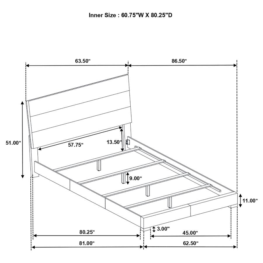 Felicity by Coaster Colección de dormitorio contemporáneo - Acabado blanco