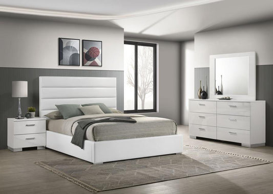 Felicity by Coaster Contemporary Bedroom Collection - White Finish