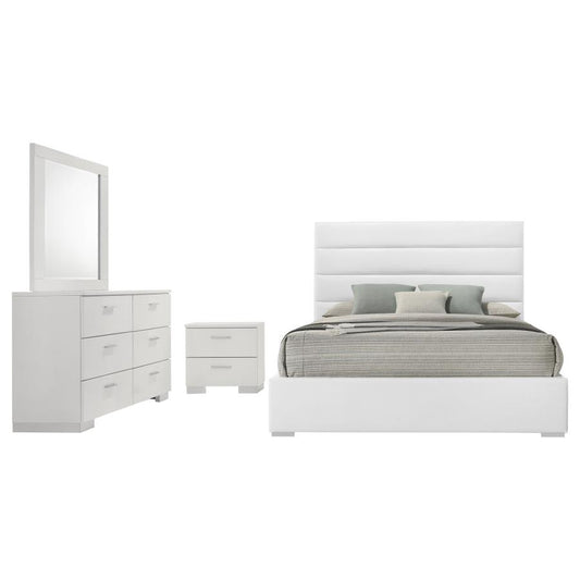 Felicity by Coaster Contemporary Bedroom Collection - White Finish