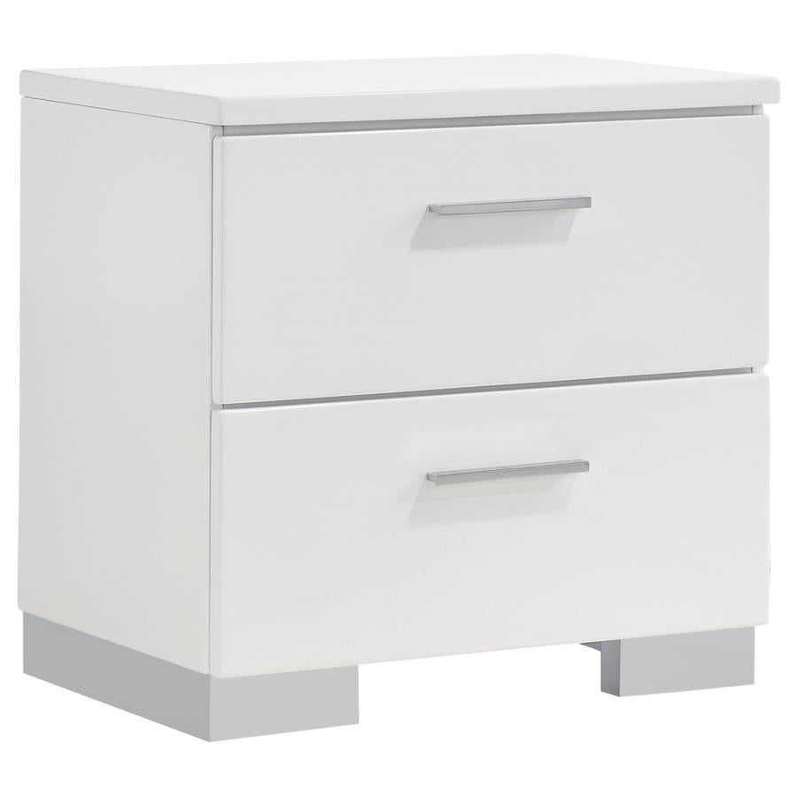 Felicity by Coaster Contemporary Bedroom Collection - White Finish