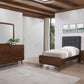 Robyn 4 Pc Twin Bedroom Set Dark Walnut