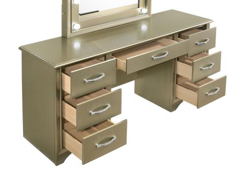 Beaumont 205297 Vanity Desk w/LED Mirror