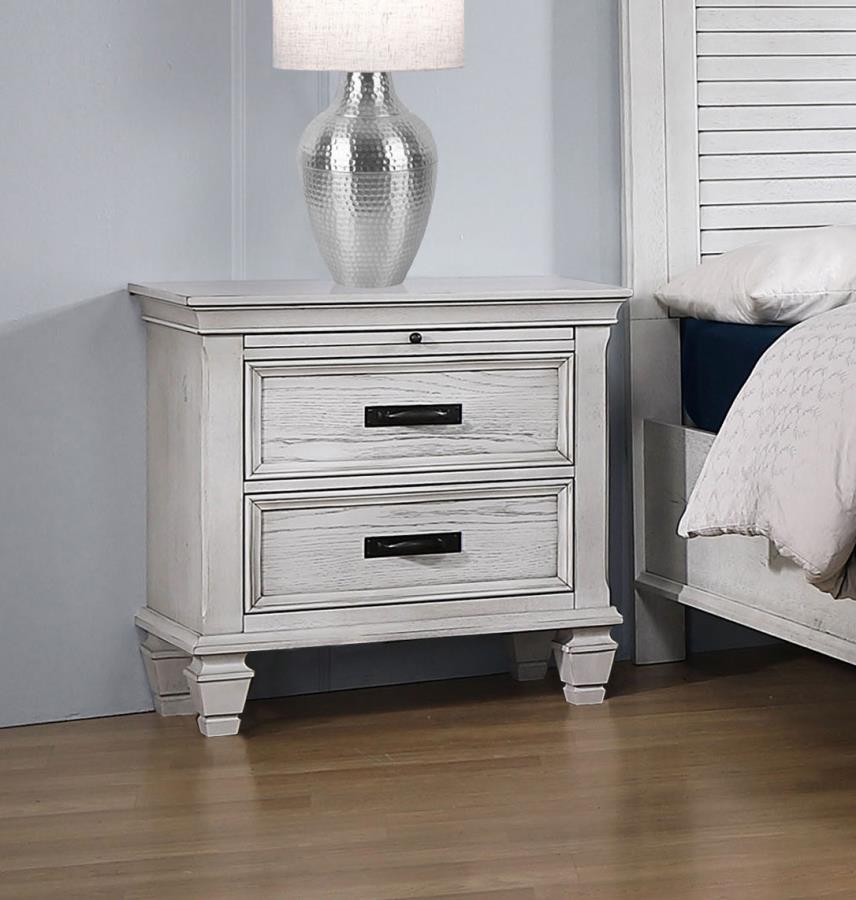 Franco White Nightstand 205332