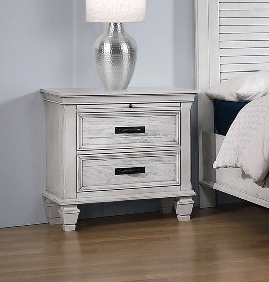 Franco White Nightstand 205332