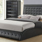 Tirrel Bedroom Collection - Black Finish Platform Bed
