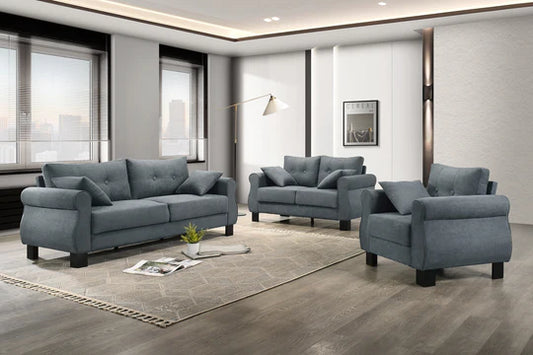 Asia Direct 2103 Gray 3 Pc Living Room Set