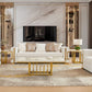 Homey Design 2131 White Upholstery Set