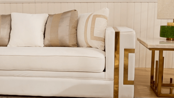 Homey Design 2131 White Upholstery Set