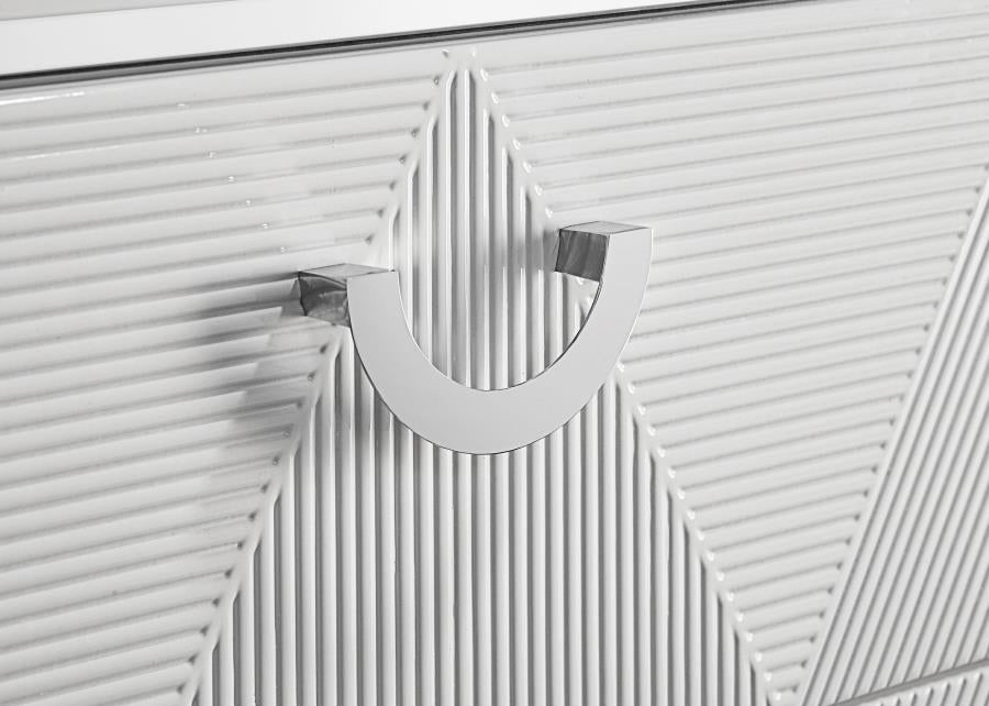 Cassia White High Gloss King 4 Pc Set