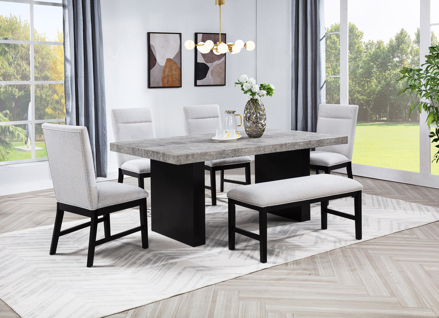Crown Mark Sebastian 6 Pc Dining Set 2225-6P