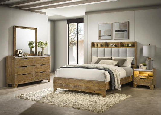 Henderson Medium Oak 4 Pc Bedroom Set