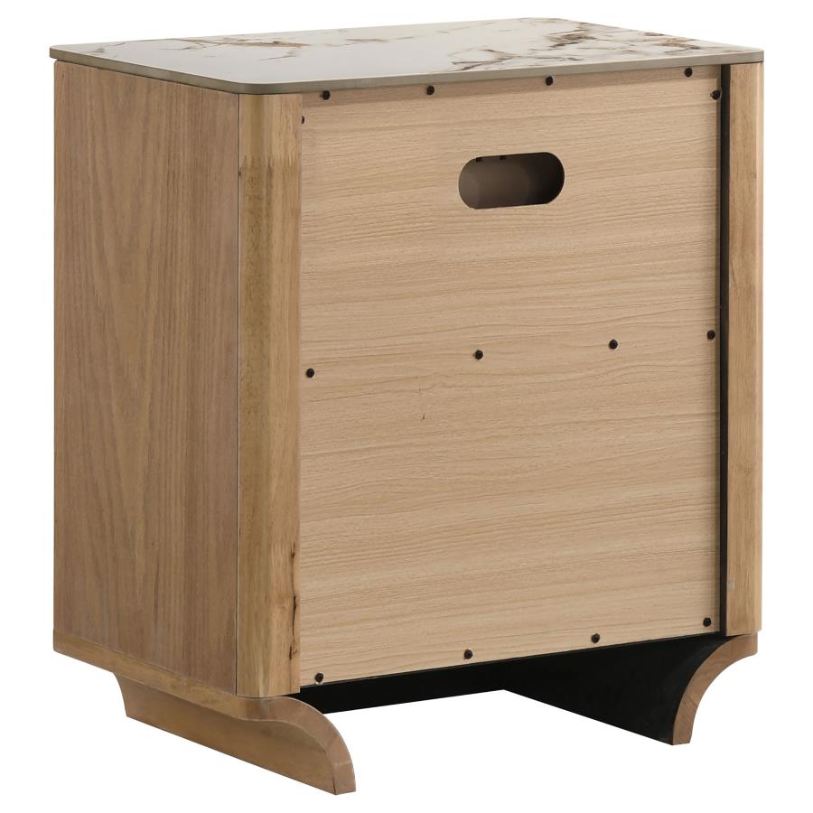 Leanne Light Oak 4 Pc LED Bedroom Set
