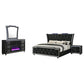 Lorient Black 4 Pc Bedroom Set - King Bed
