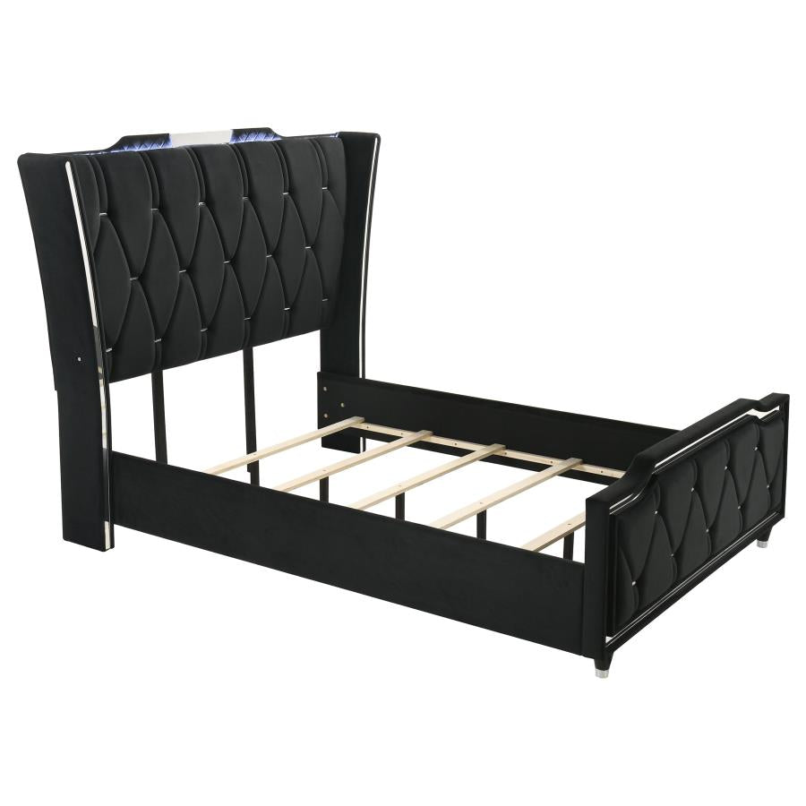 Lorient Black 4 Pc Bedroom Set - King Bed