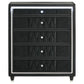 Lorient Black Velvet 5 Drawer Chest