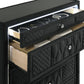 Lorient Black Velvet 5 Drawer Chest