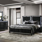 Ravenne Black Velvet Art Deco Bedroom Set