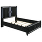 Ravenne Black Velvet Art Deco Bedroom Set