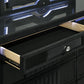 Ravenne 4 Pc King Black Velvet Bedroom Set