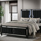 Ravenne Velvet Upholstered Eastern King LED Bed