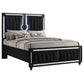 Ravenne Velvet Upholstered Eastern King LED Bed