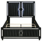Ravenne Velvet Upholstered Eastern King LED Bed
