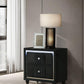 Ravenne 2-Drawer Velvet Upholstered LED Nightstand