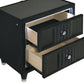 Ravenne 2-Drawer Velvet Upholstered LED Nightstand